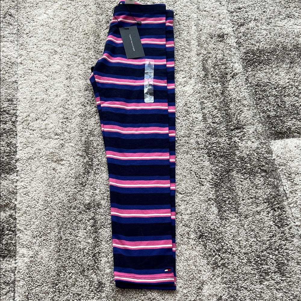 Tommy Hilfiger Kids Leggings - Navy and Pink Stripes